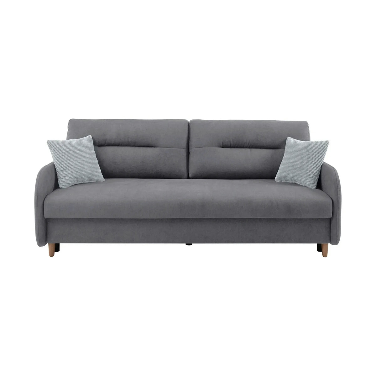 Canapea extensibila VERTO, stofa catifelata gri - Asti 23, 206x93x88 cm
