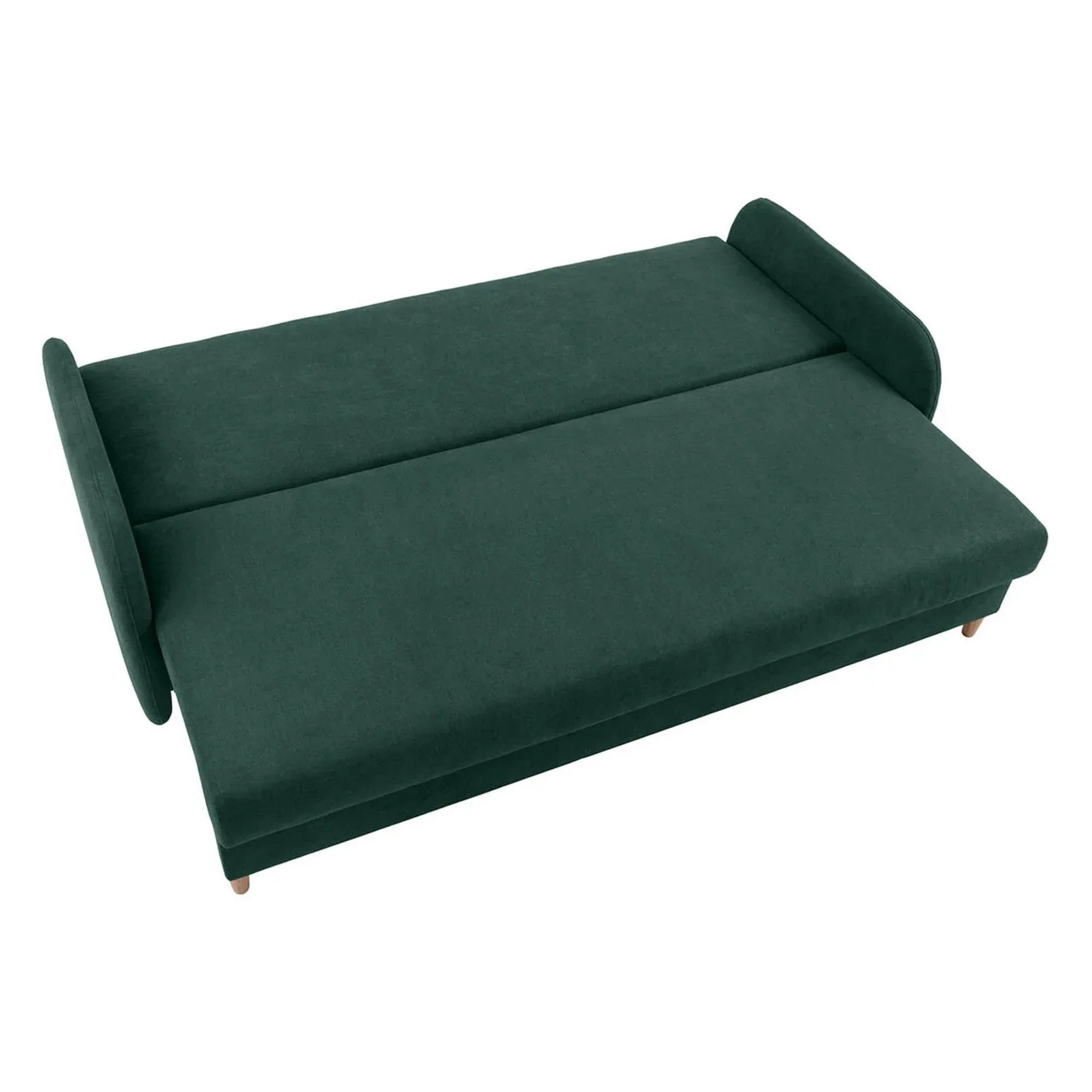 Canapea extensibila VERTO, stofa catifelata verde - Asti 31, 206x93x88 cm