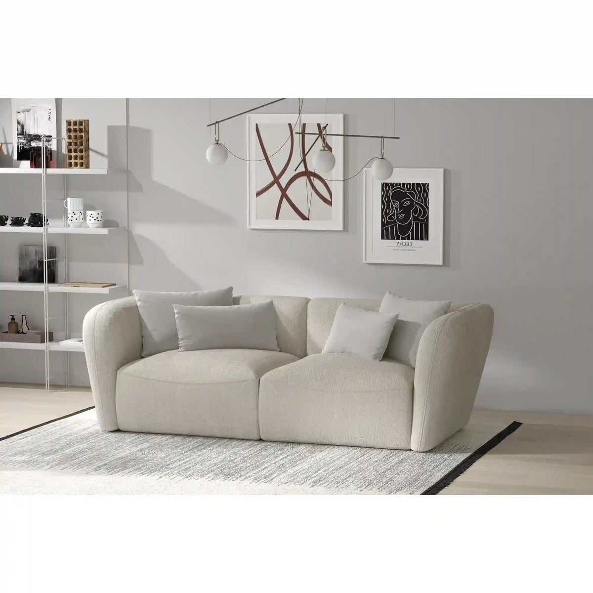 Canapea fixa CANDELO A, personalizabil materiale gama Premium, 214x102x72 cm