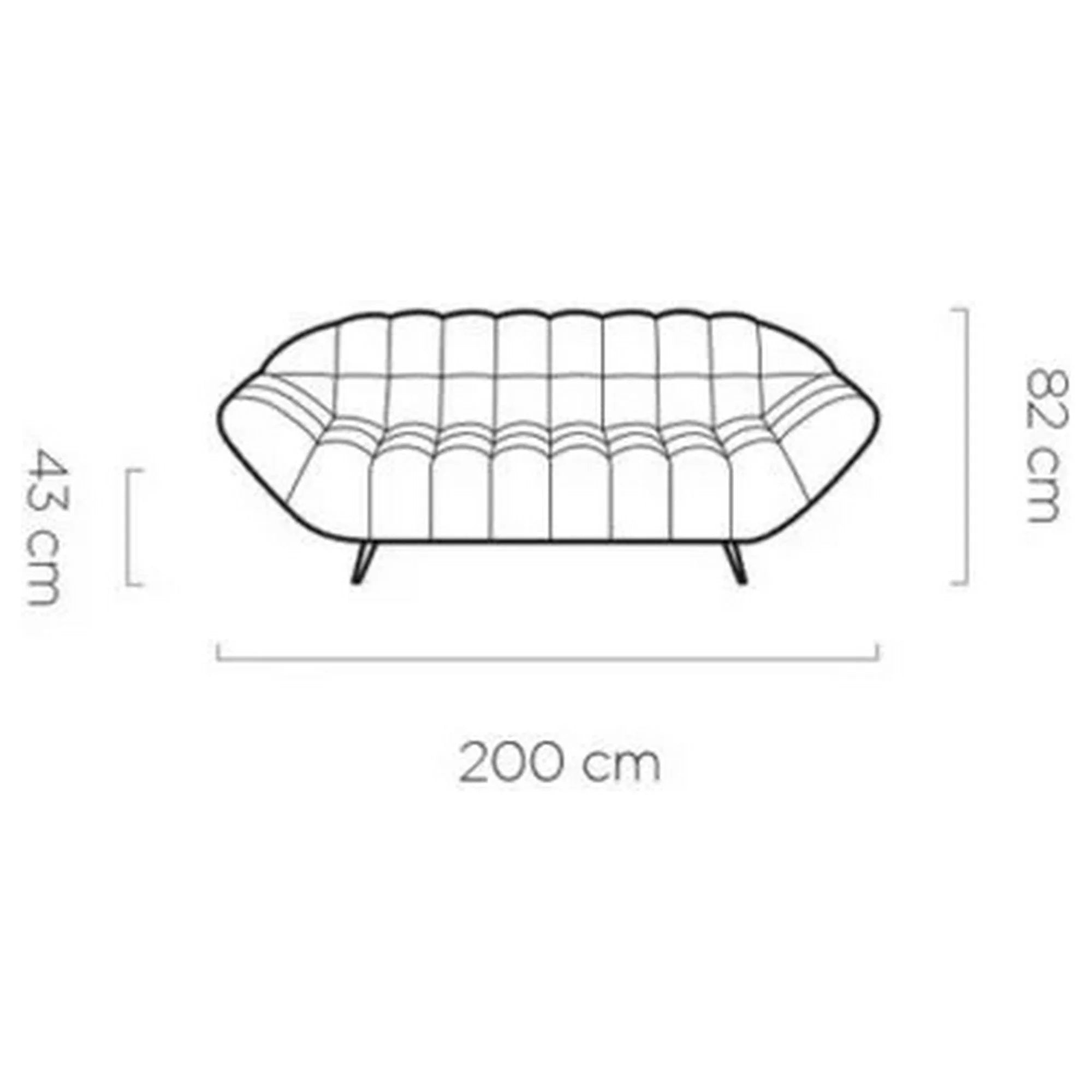 Canapea fixa GAPPA 2, personalizabil materiale gama Oferta Avantaj, 200x94x82 cm