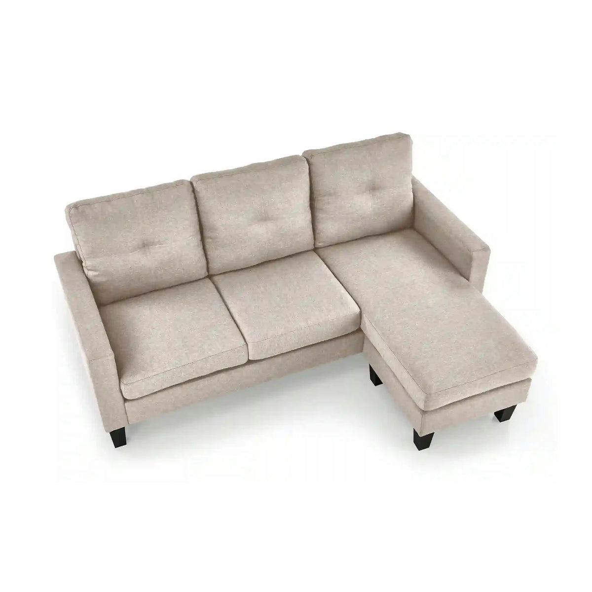 Canapea GERSON, bej, stofa clasica/polipropilena, 180x130x80 cm