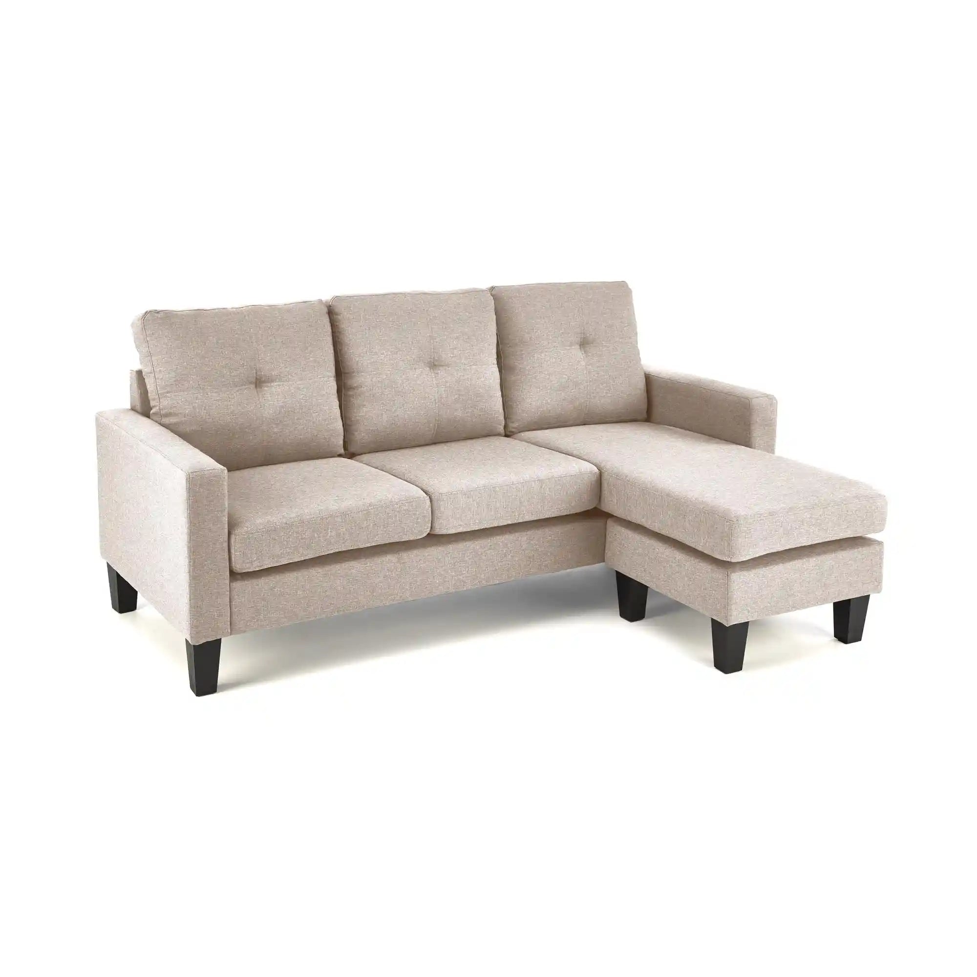 Canapea GERSON, bej, stofa clasica/polipropilena, 180x130x80 cm