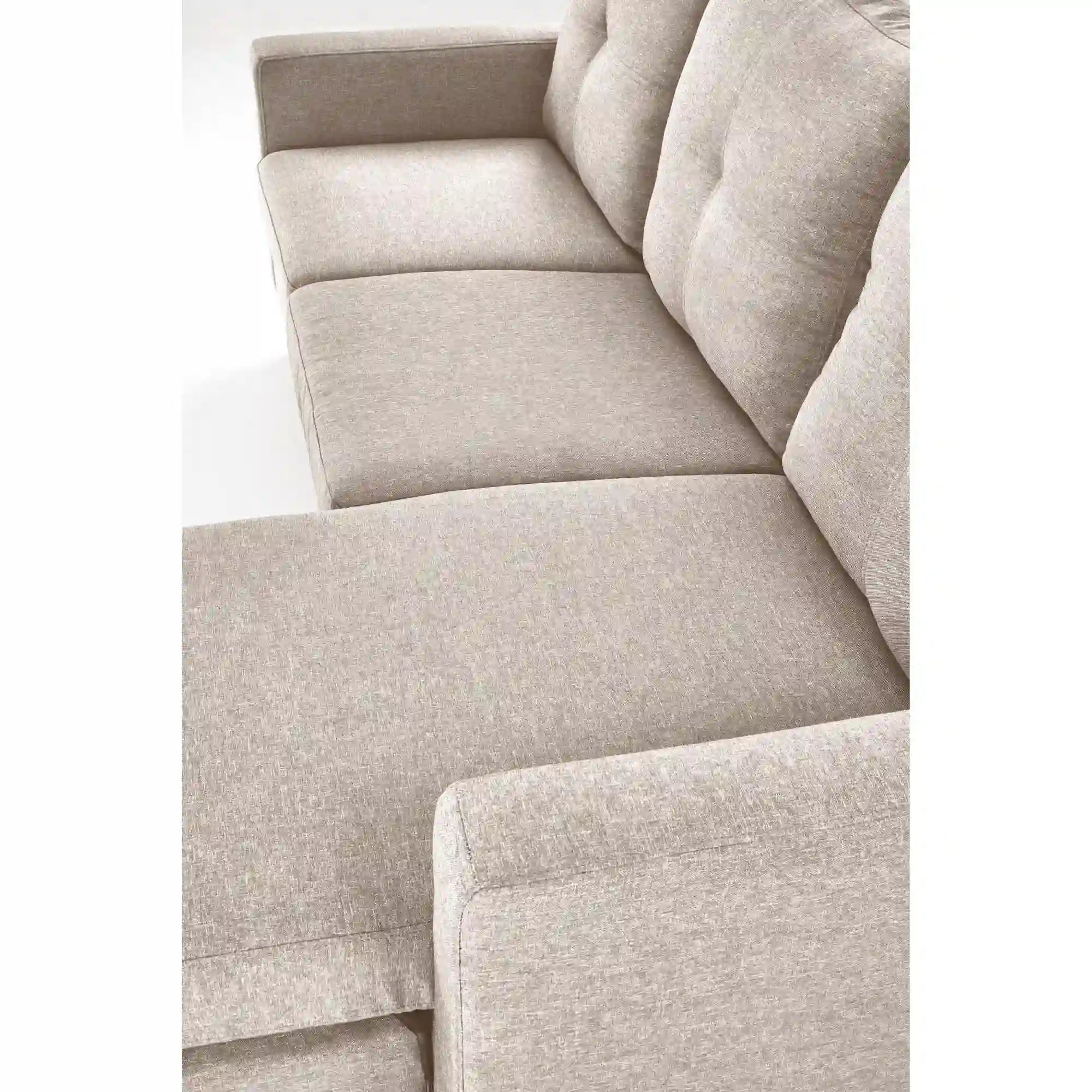 Canapea GERSON, bej, stofa clasica/polipropilena, 180x130x80 cm