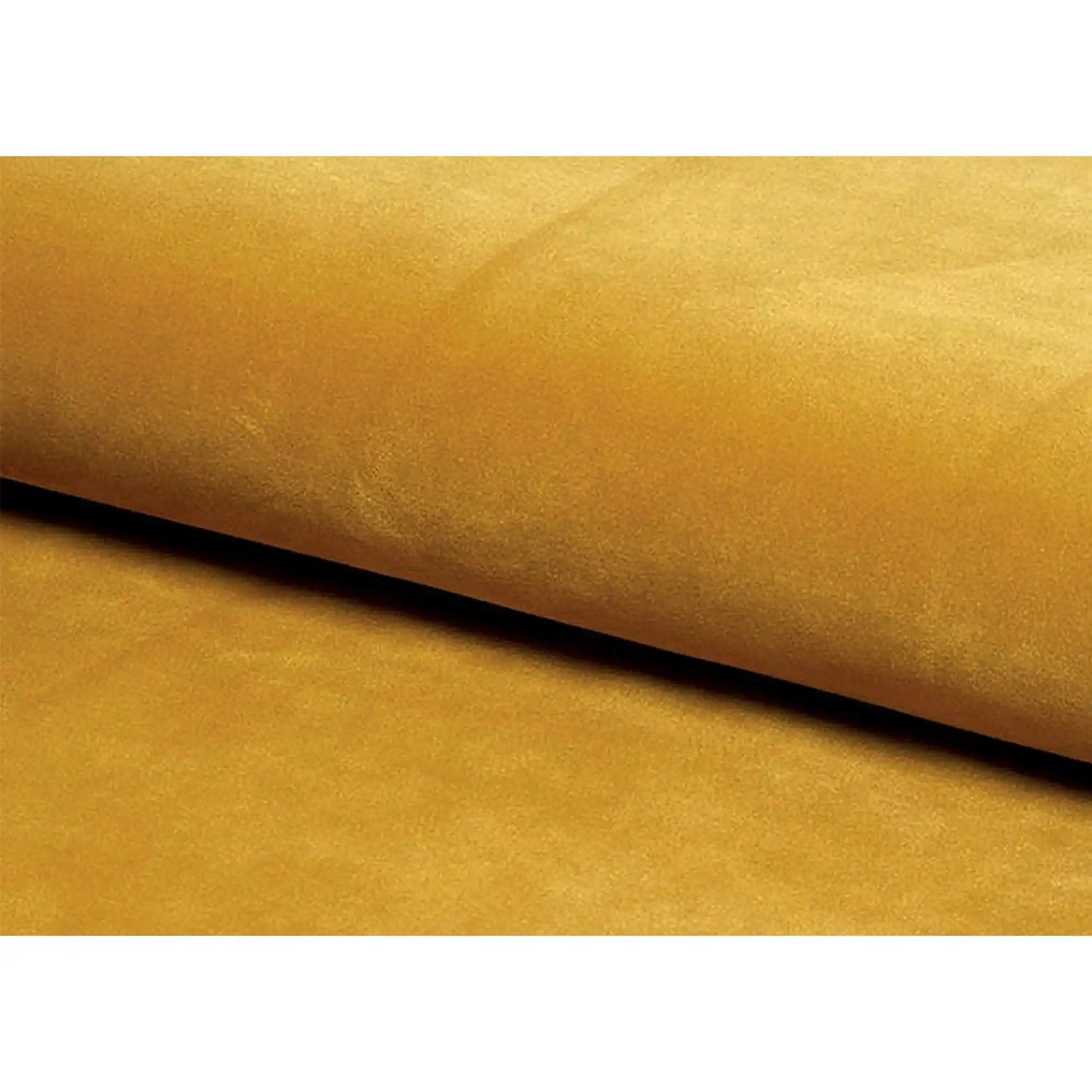 Canapea KARO 2, galben curry, stofa catifelata, 140x75x76 cm