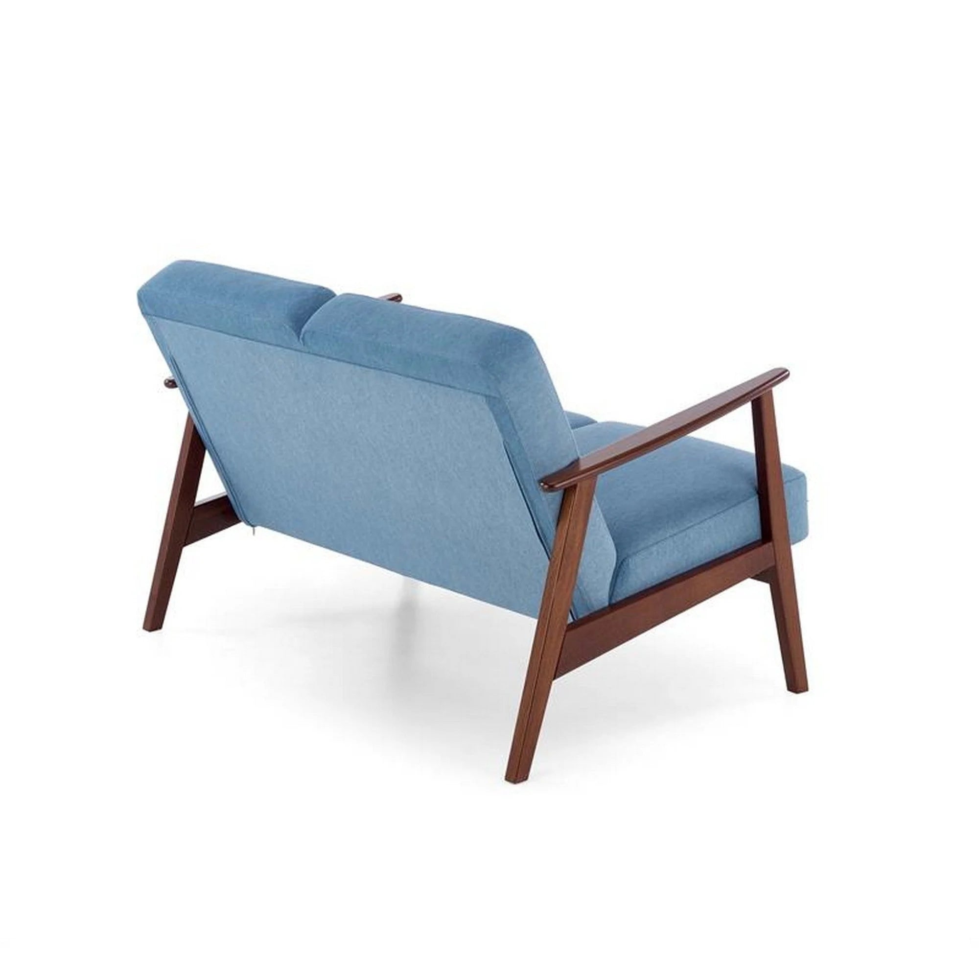 Canapea MILANO 2S, stofa catifelata albastru - Castel 74, 120x77x77 cm