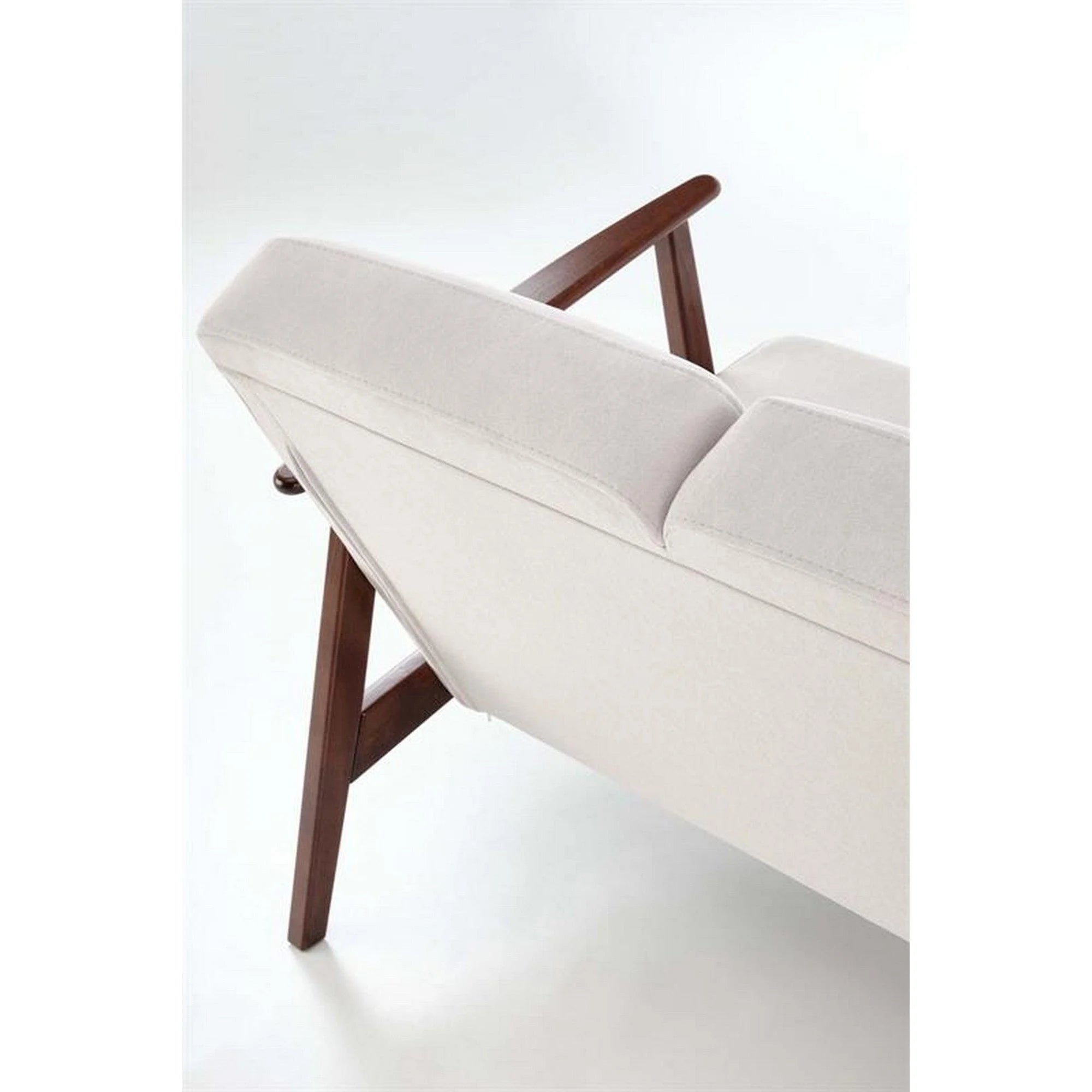 Canapea MILANO 2S, stofa catifelata bej deschis - Castel 04, 120x77x77 cm