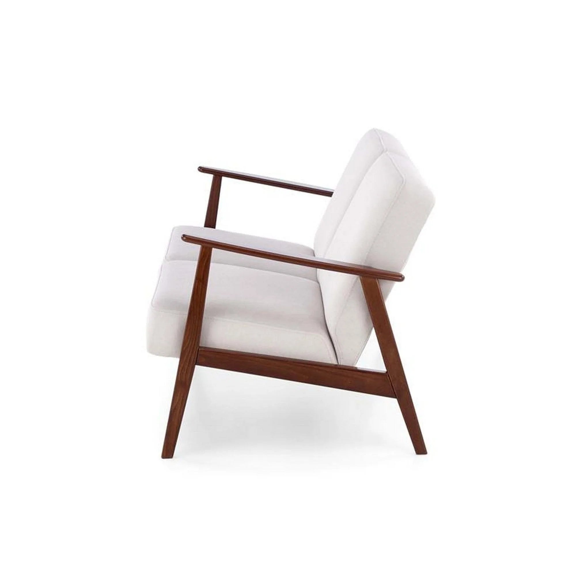 Canapea MILANO 2S, stofa catifelata bej deschis - Castel 04, 120x77x77 cm