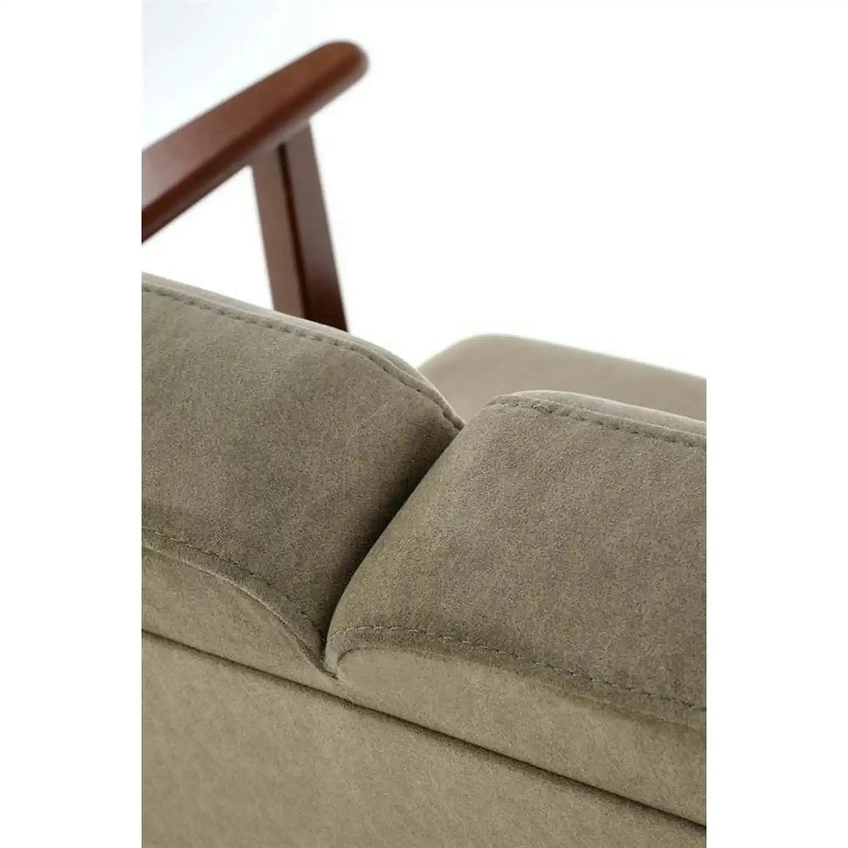 Canapea MILANO 2S, verde olive - Castel 39, stofa catifelata/lemn, 120x77x77 cm