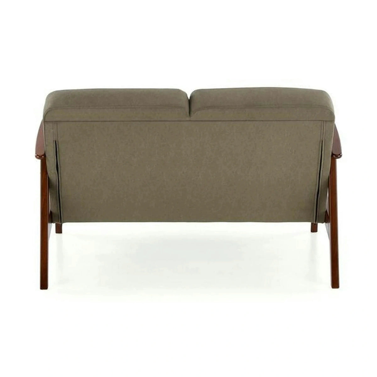 Canapea MILANO 2S, verde olive - Castel 39, stofa catifelata/lemn, 120x77x77 cm