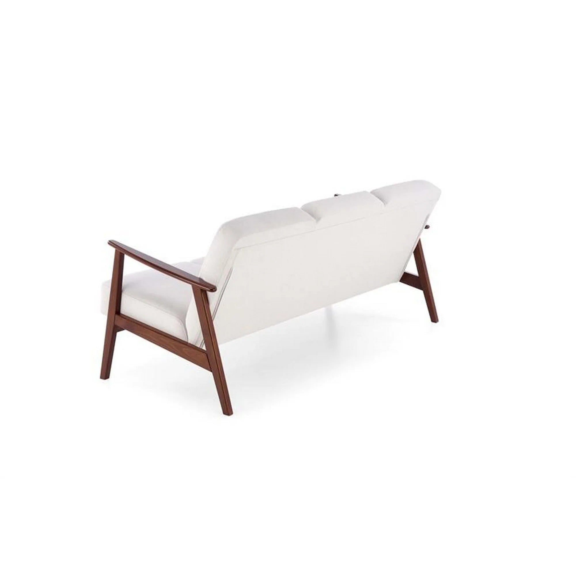 Canapea MILANO 3S, stofa catifelata bej deschis - Castel 04, 175x77x77 cm