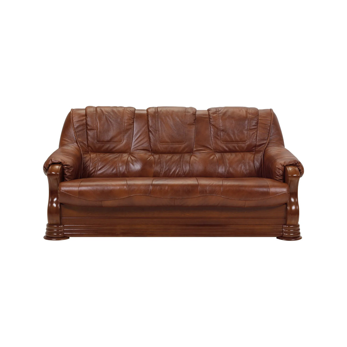 Canapea living piele naturala PARMA, maro, 195x96x95 cm