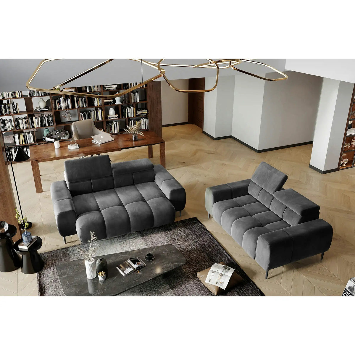 Canapea Plaza 2, personalizabil, cu reglaj electric, 192x105x99/76 cm