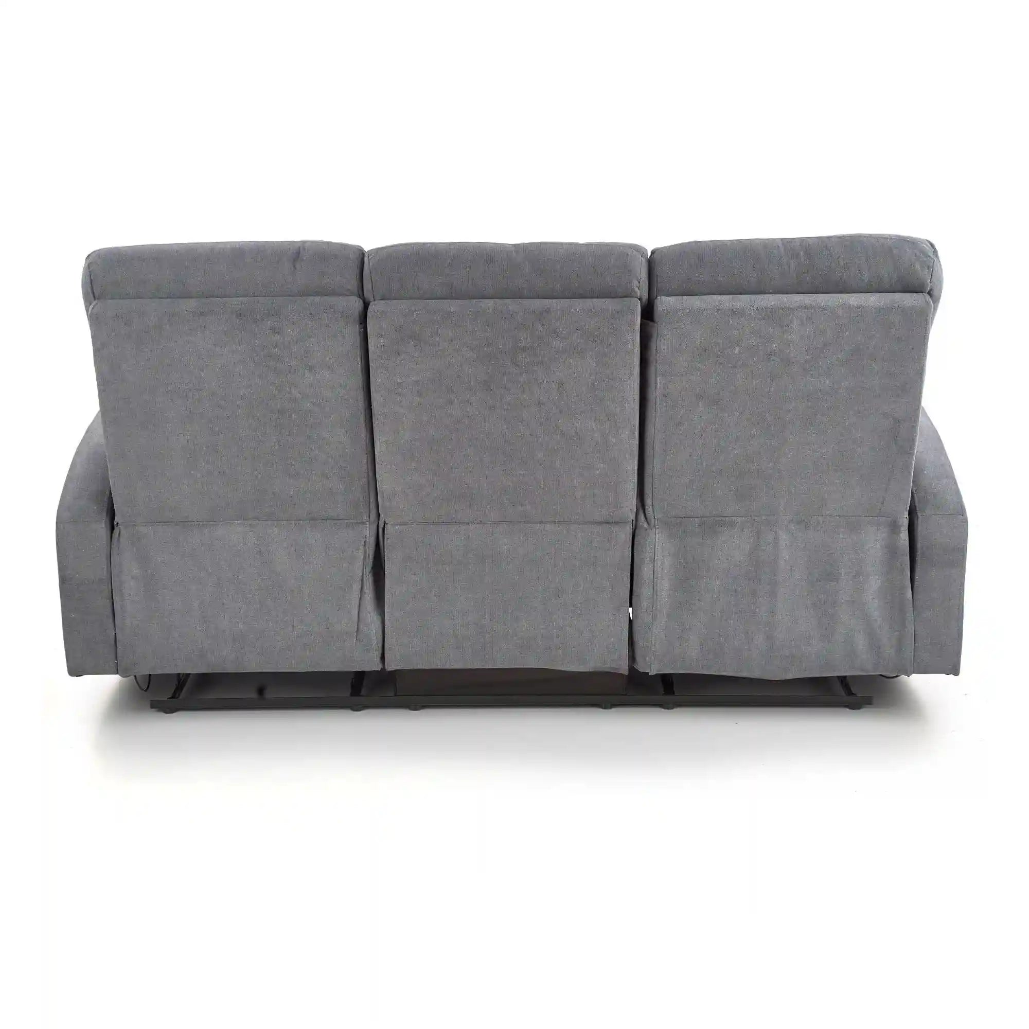 Canapea pliabila OSLO 3S, gri inchis, stofa, 180x95/158x100/79 cm