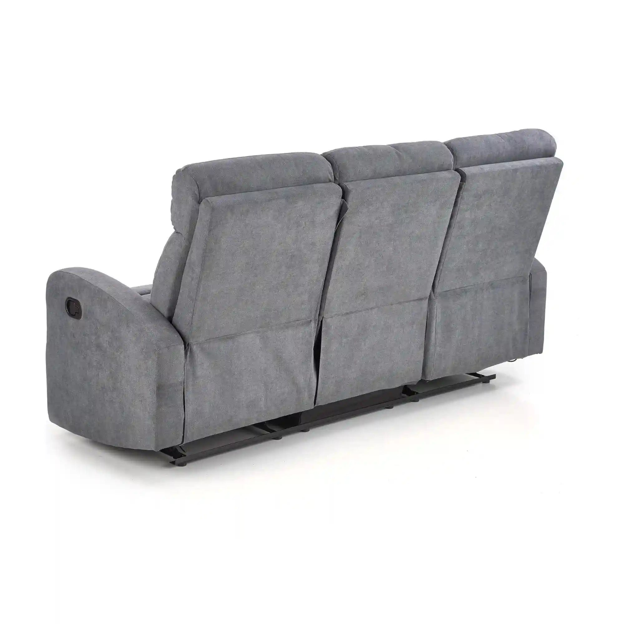 Canapea pliabila OSLO 3S, gri inchis, stofa, 180x95/158x100/79 cm