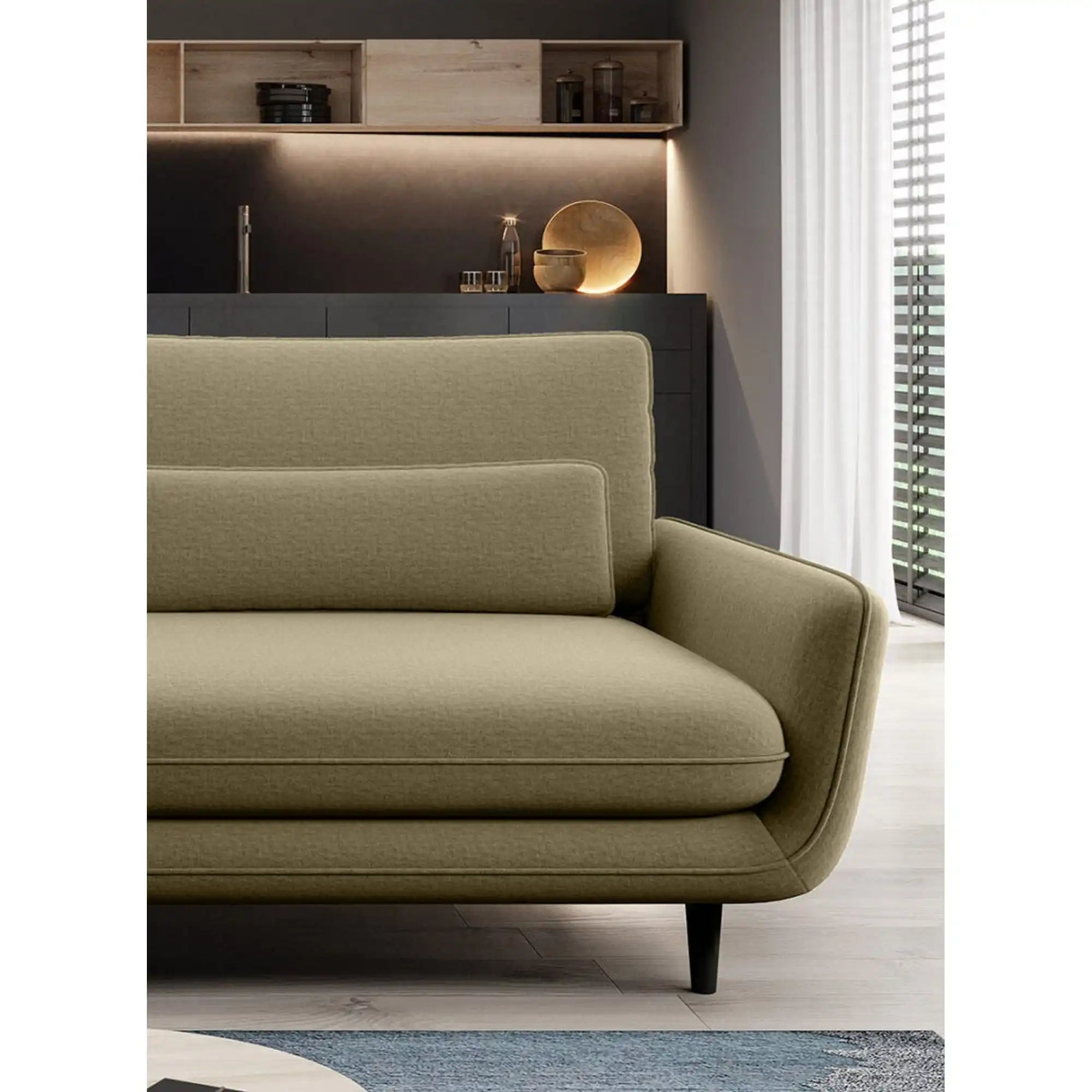 Canapea SOLANO, personalizabil materiale gama Oferta Avantaj, functie de dormit, lada depozitare, 230x107x73/85 cm