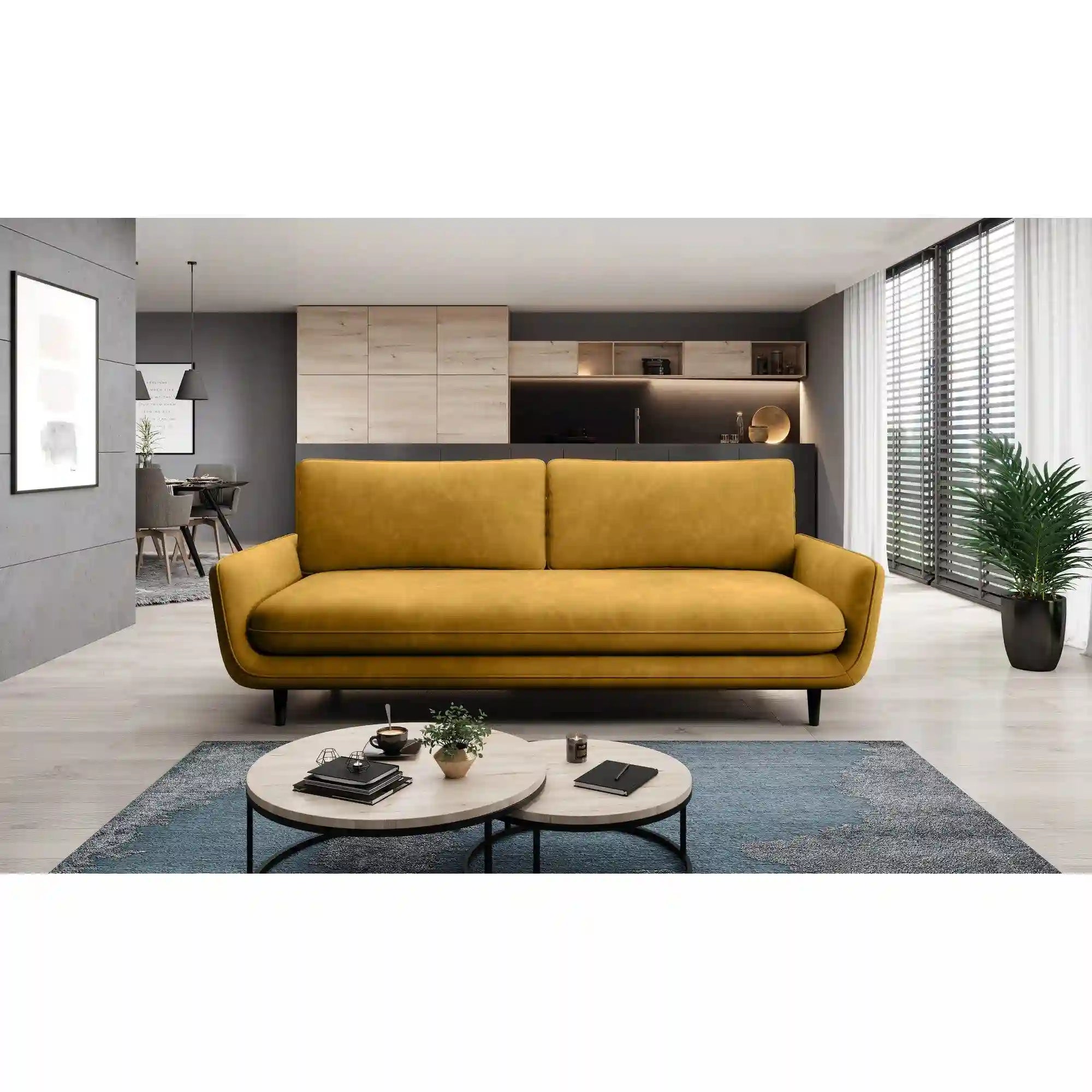 Canapea SOLANO, personalizabil materiale gama Premium, lada depozitare, 230x107x85 cm