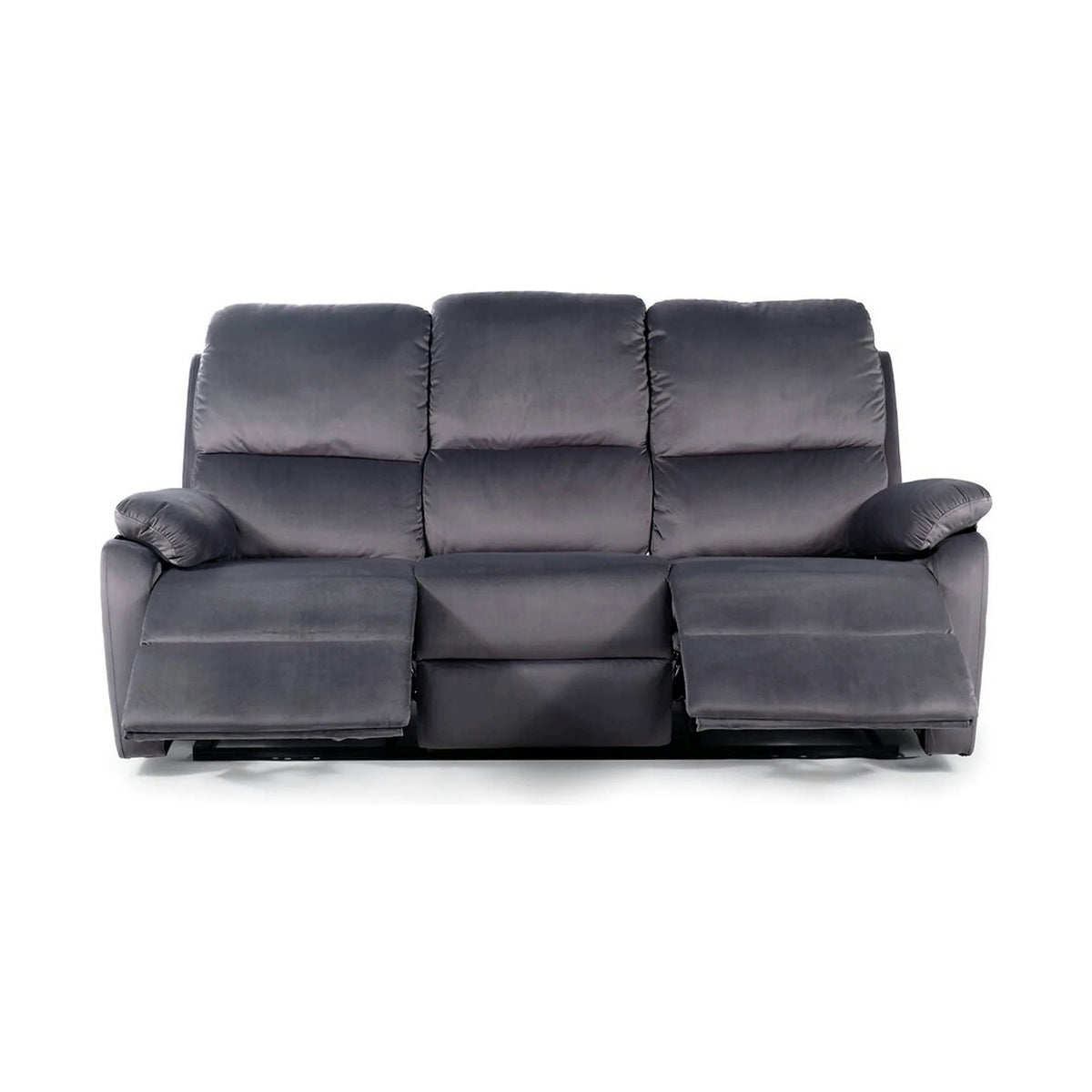 Canapea SPENCER 3, gri, stofa catifelta/metal, 193x94x101 cm