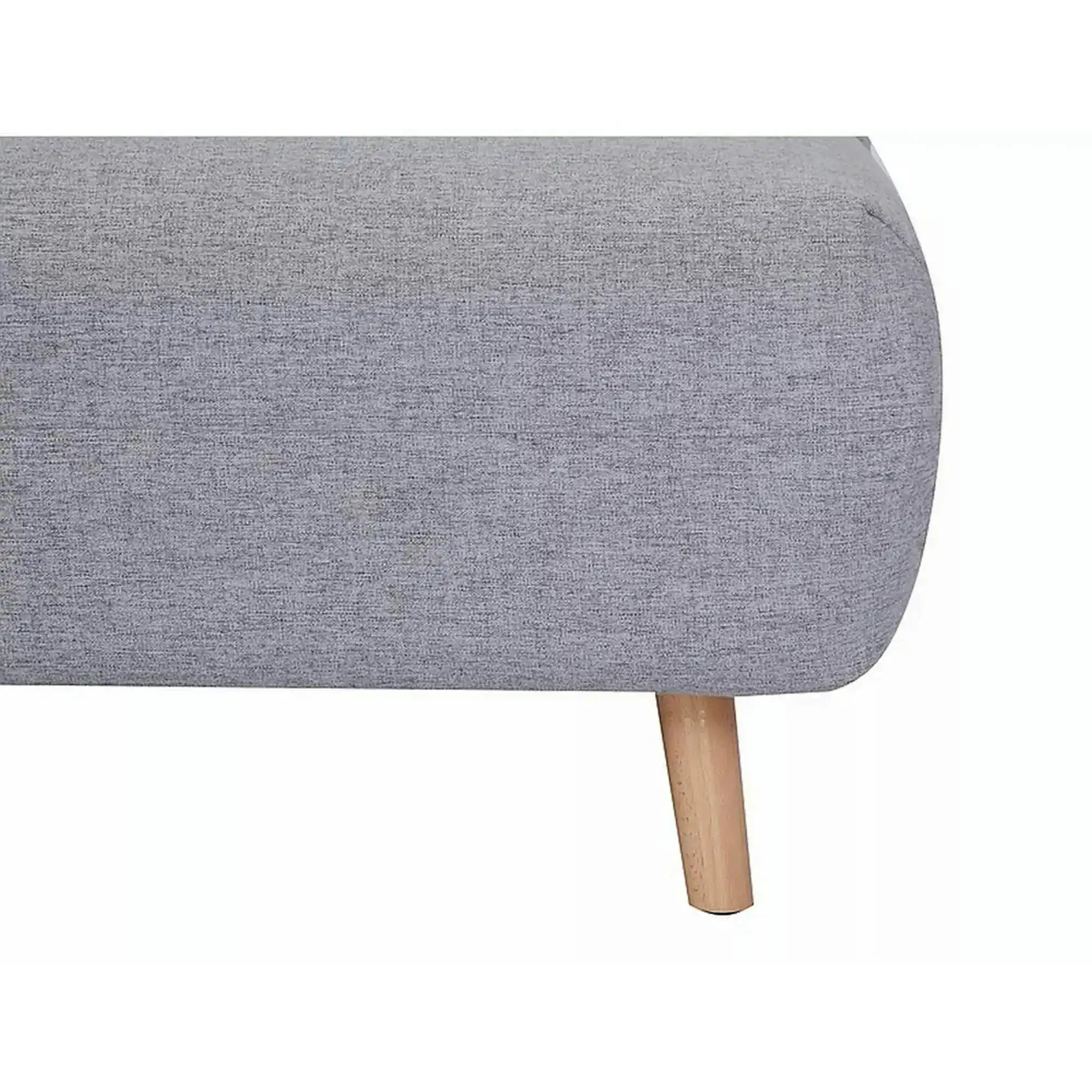 Canapea SPIKE II, gri/fag, stofa/lemn, 147x91x84 cm