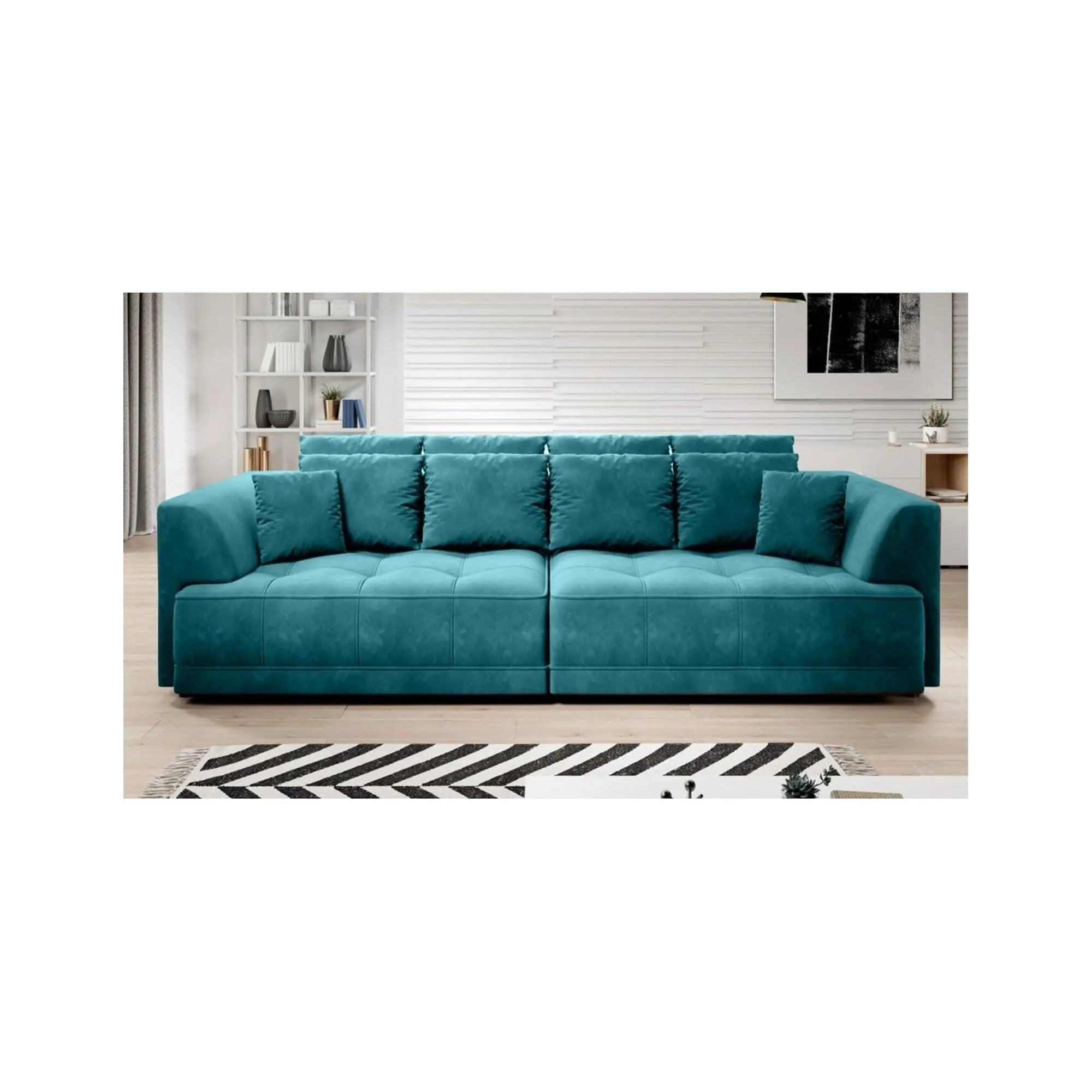 Canapea TIGA, personalizabil materiale gama Premium, reglaj electric, 4 locuri, 302x136x72/88 cm