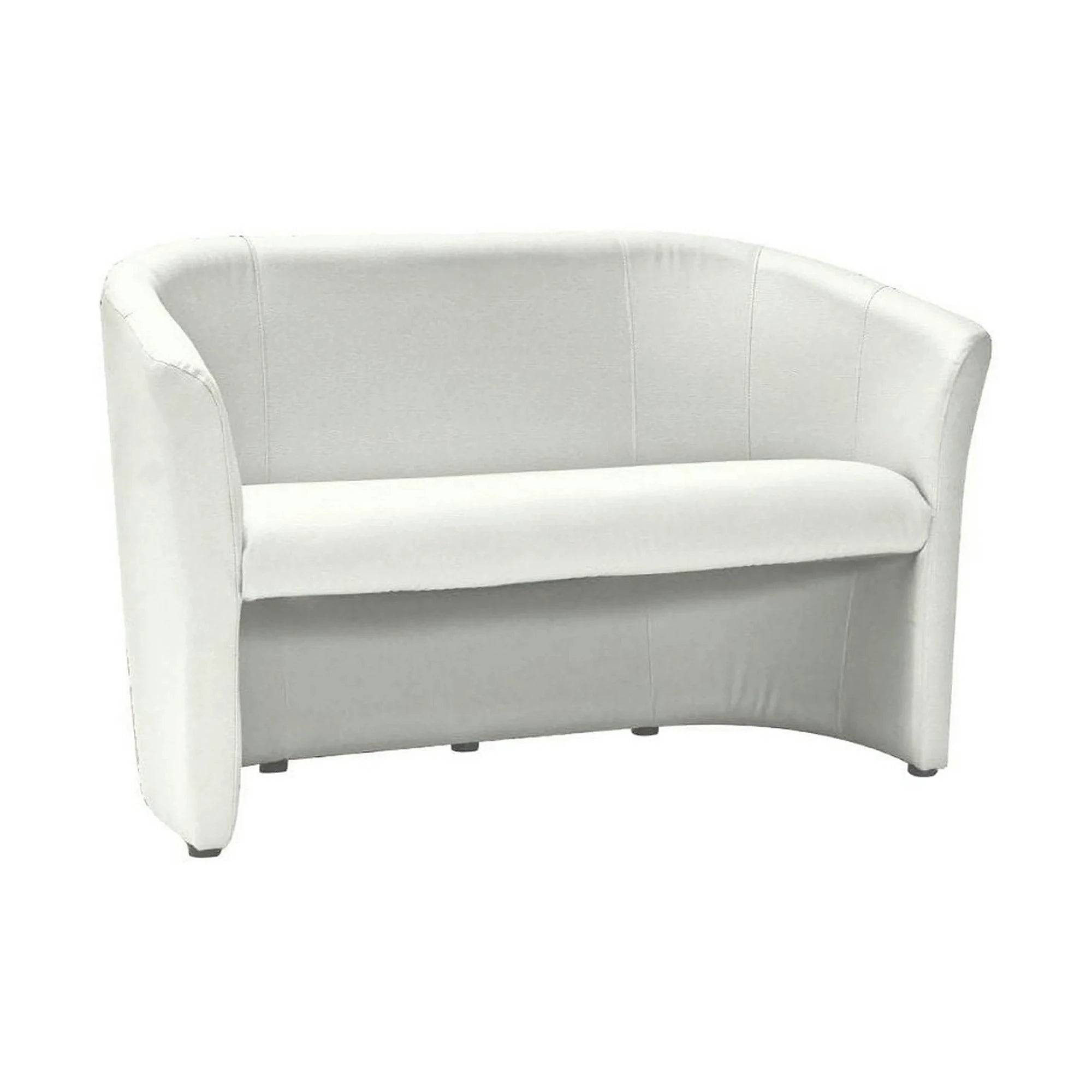 Canapea TM-2, alb, piele ecologica, 126x60x76 cm