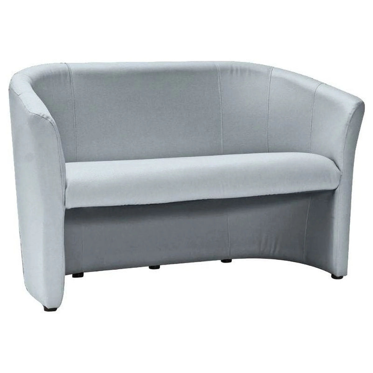 Canapea TM-2, gri deschis, piele ecologica, 126x60x76 cm