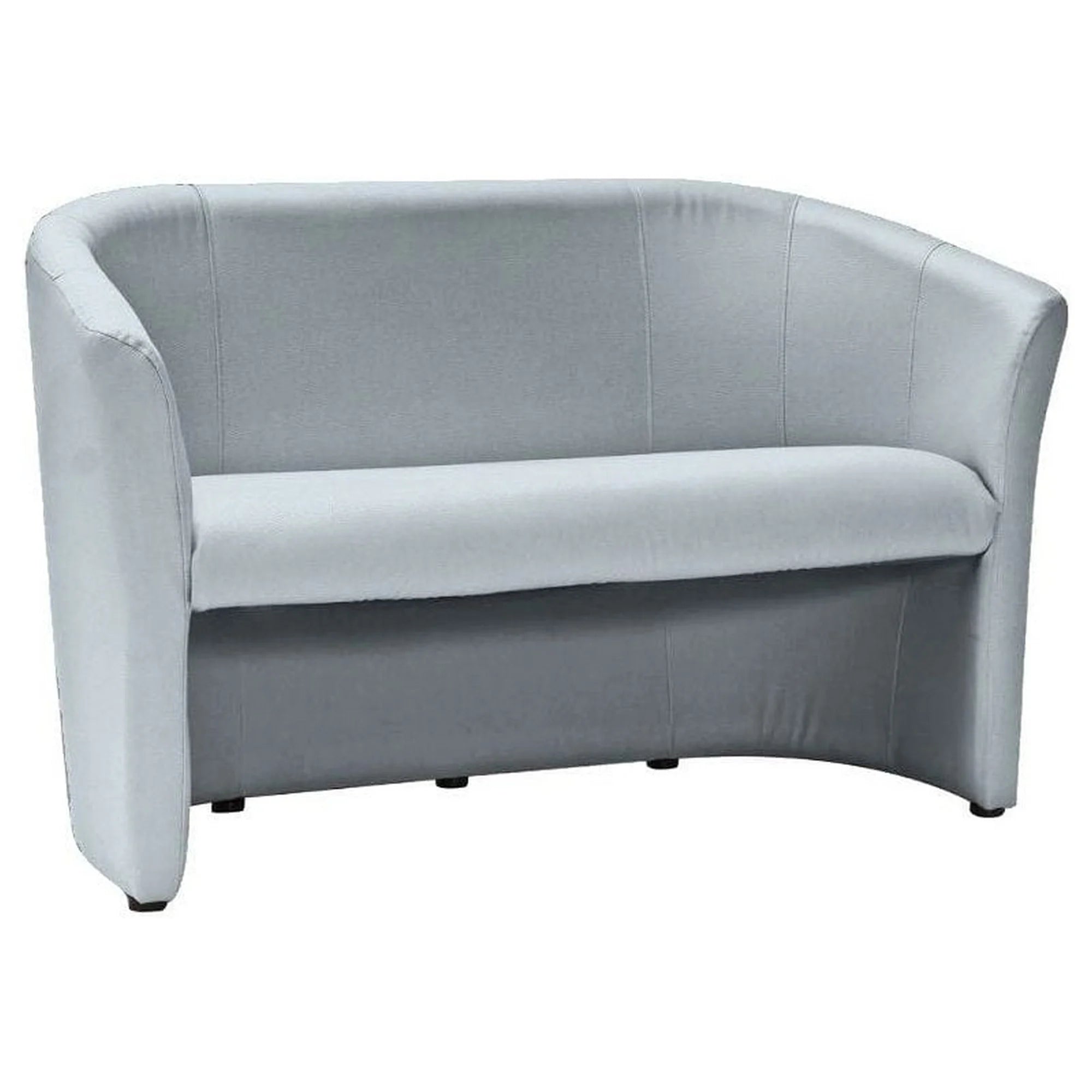 Canapea TM-2, gri deschis, piele ecologica, 126x60x76 cm