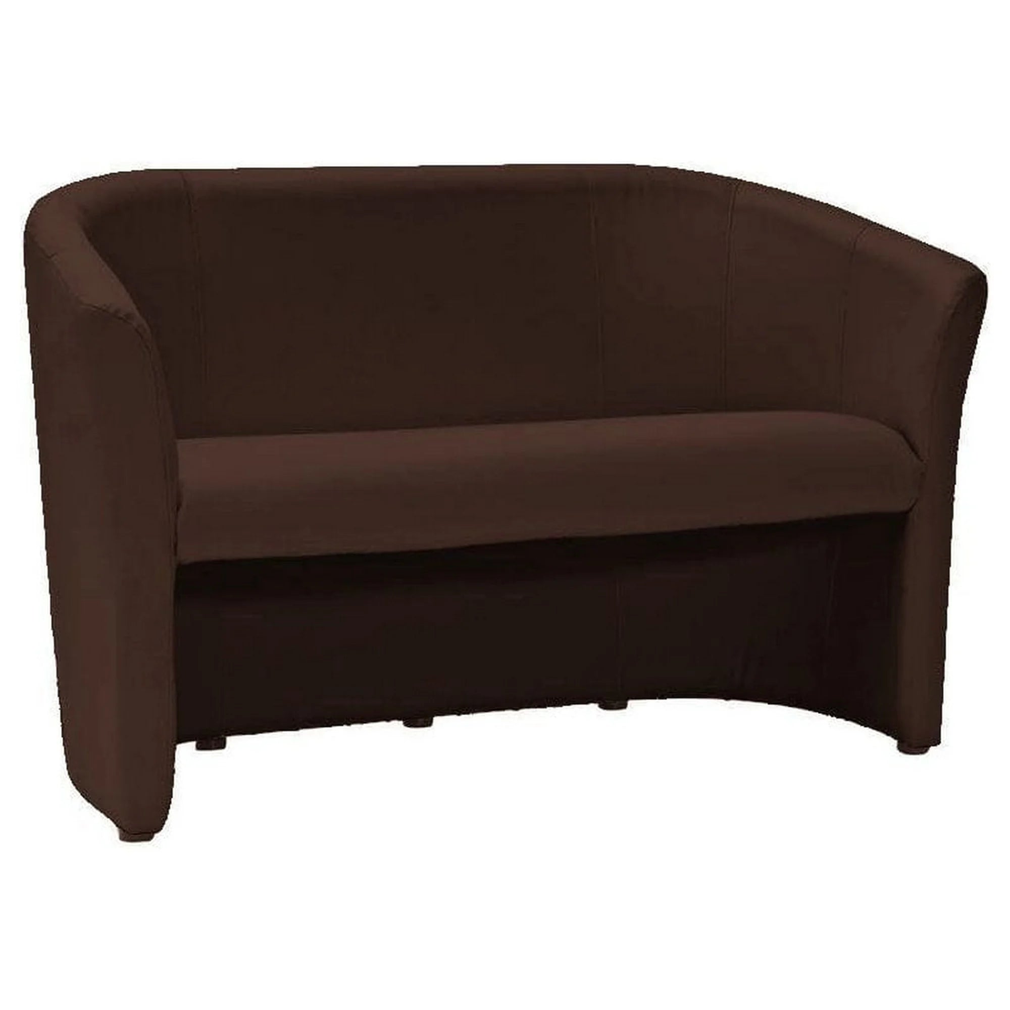 Canapea TM-2, maro inchis, piele ecologica, 126x60x76 cm