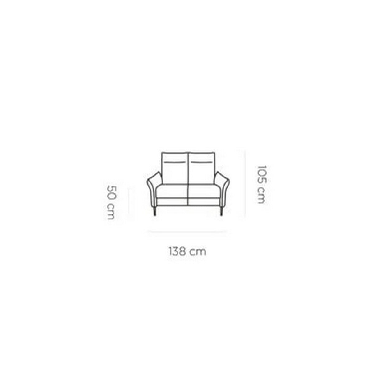 Canapea XAVI 2L, personalizabil materiale gama Premium, 138x88x105 cm