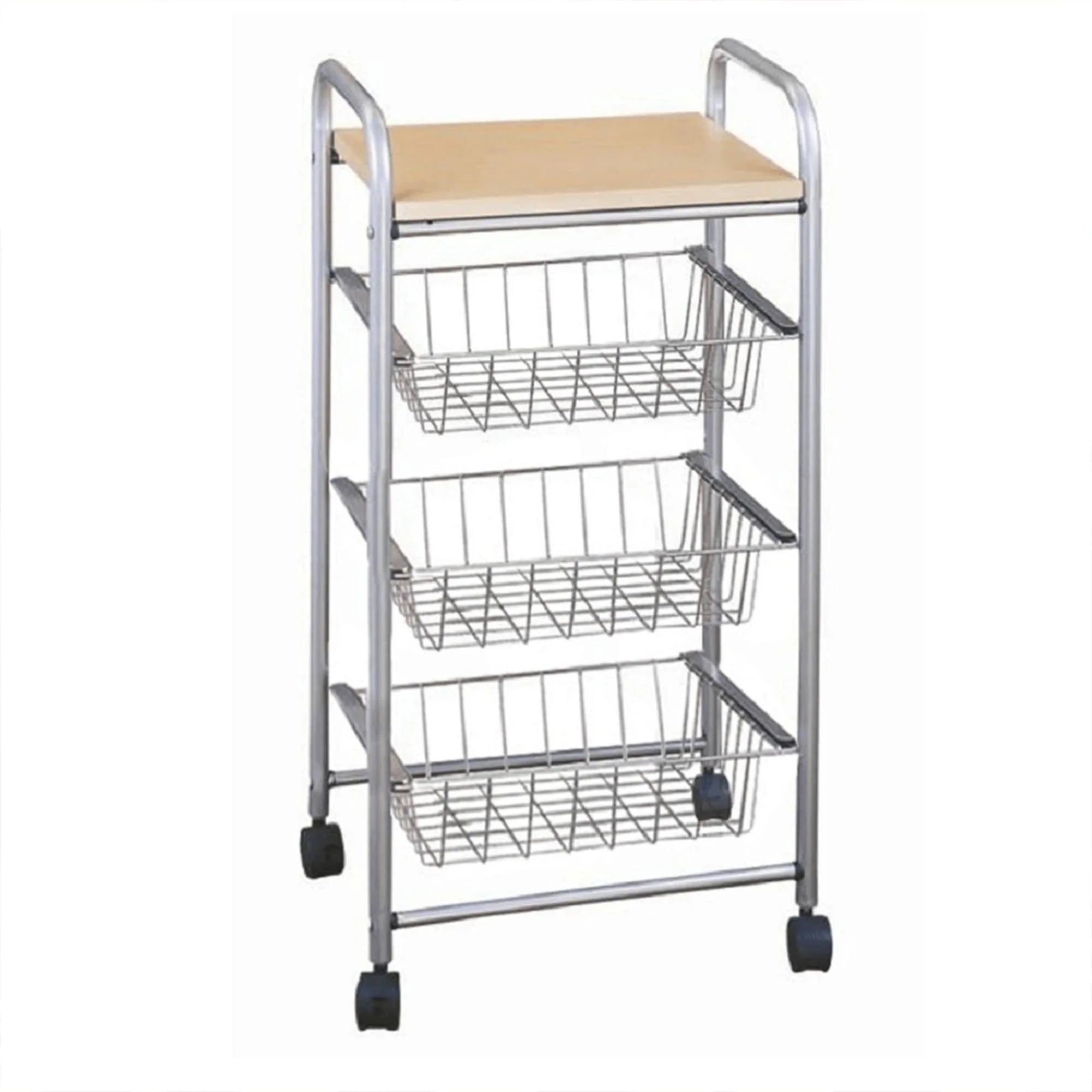 Carucior de servire CAMPO, fag/crom, 39x36x70 cm