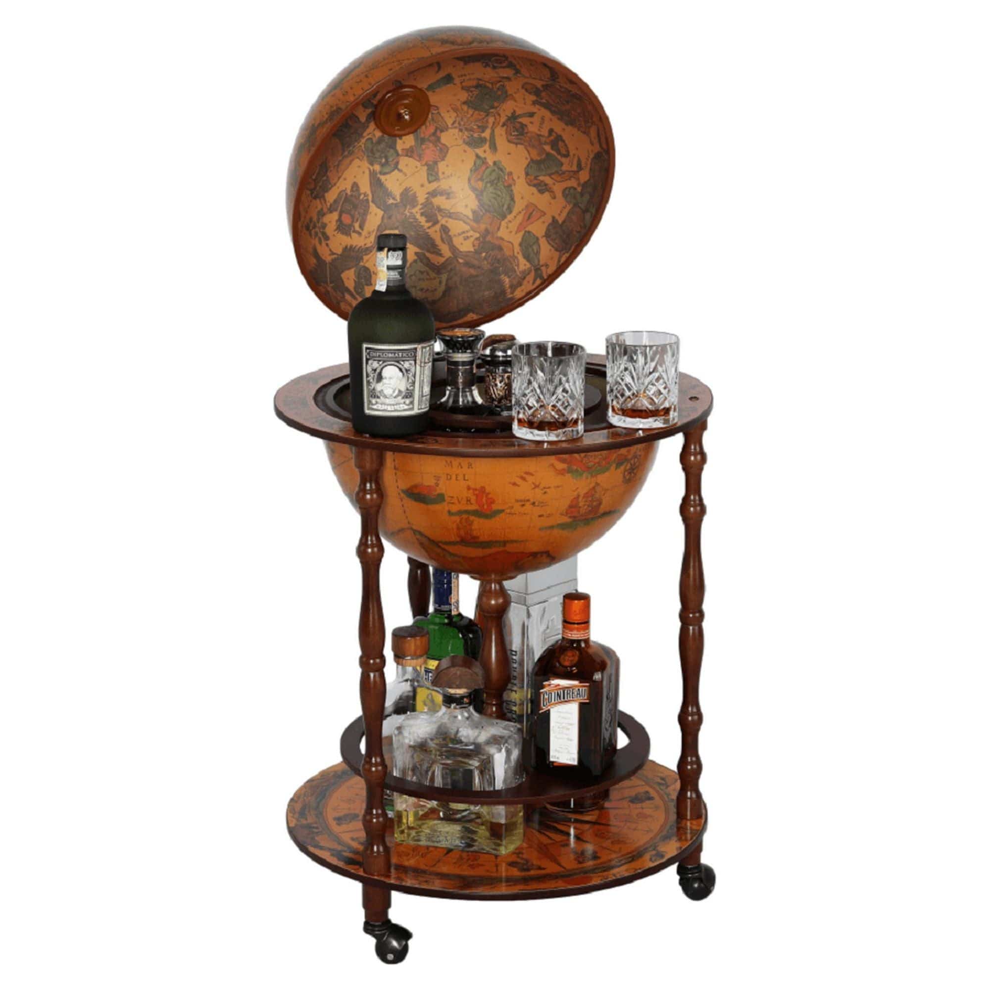 Carucior servire GLOBUS 2-324, nuc, 50x94 cm