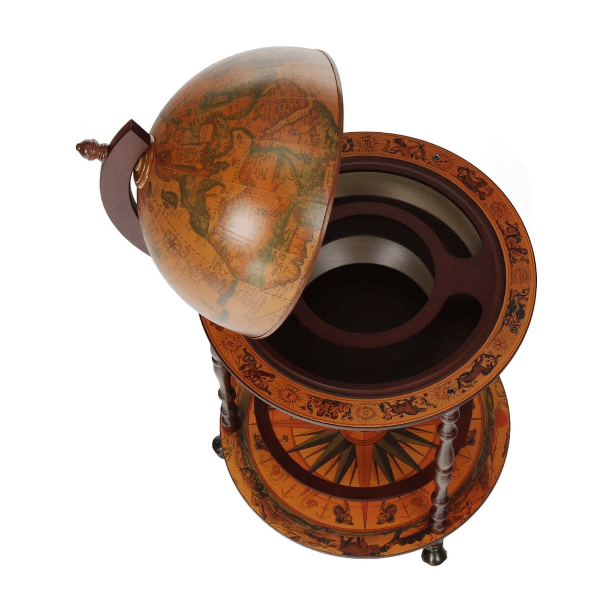 Carucior servire GLOBUS 2-324, nuc, 50x94 cm