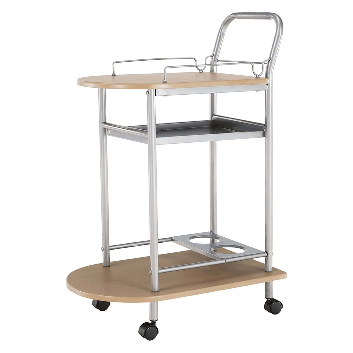 Carucior servire LIMA, fag/argintiu, 60x38x84 cm