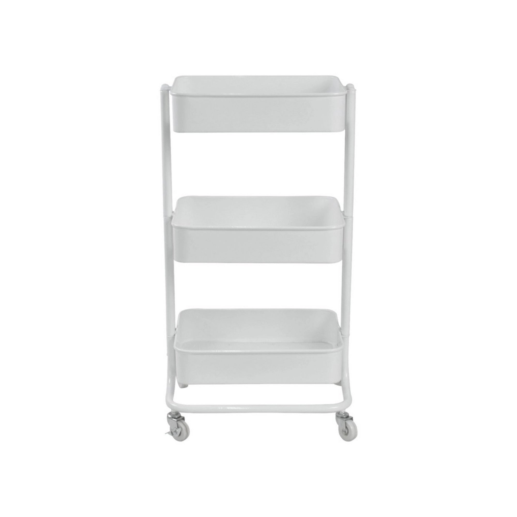 Carucior servire MIKE, alb, metal, 43x35x79 cm