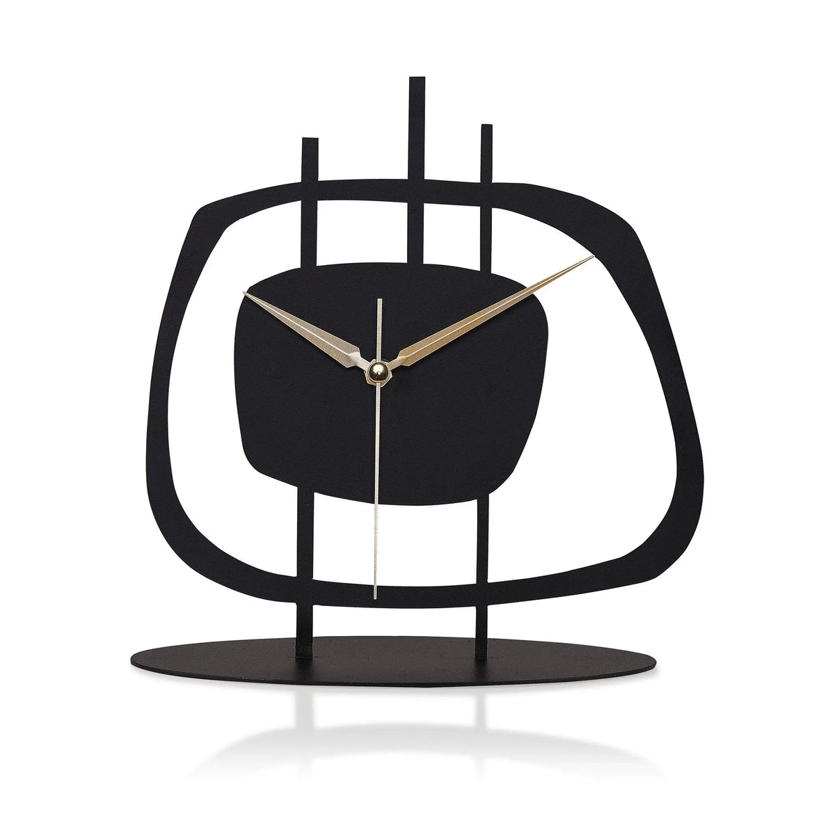Ceas decorativ PIETRA, negru, metal, 22x23 cm
