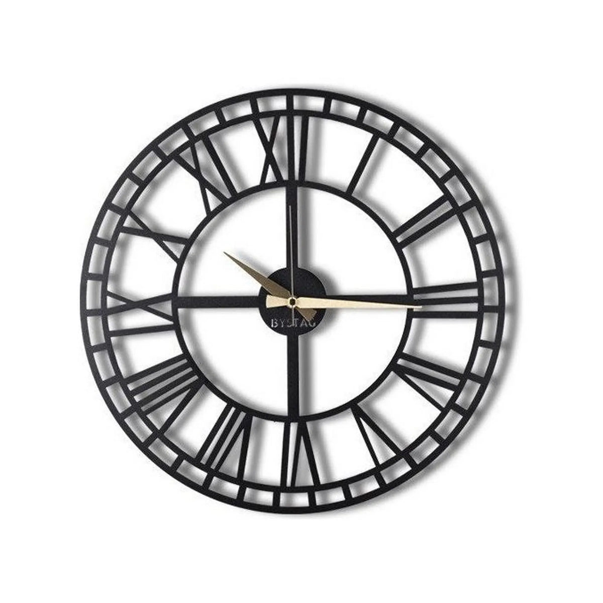 Ceas perete Classic, negru, metal, 50x50 cm