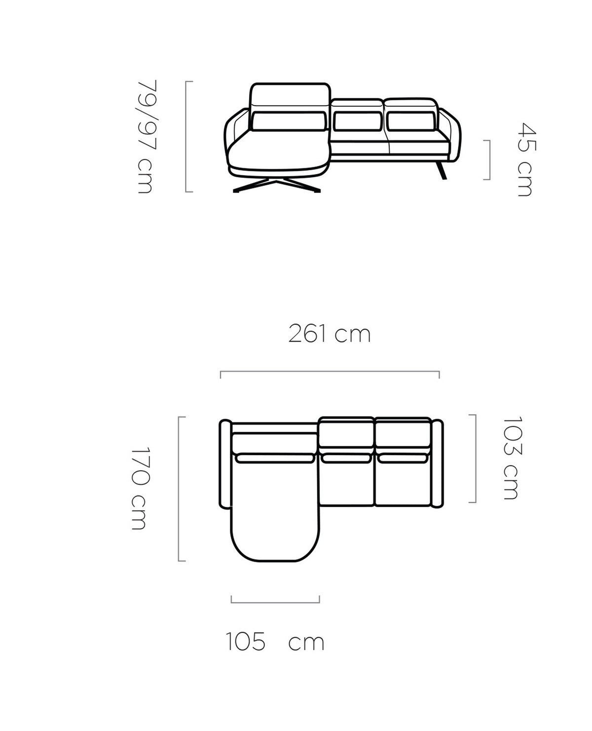 Coltar BARILLO S, personalizabil materiale gama Oferta Avantaj, cu reglaj electric si tetiere reglabile, 261x170x97 cm