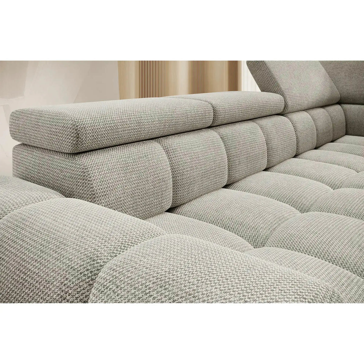 Coltar BULL L, personalizabil, cu reglaj electric si tetiere reglabile, 297x205x97 cm