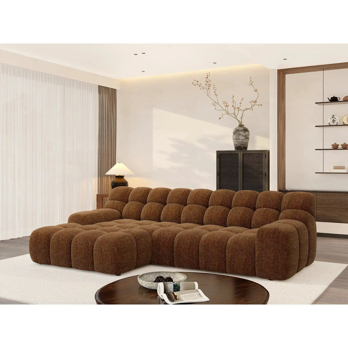 Coltar CAMPILE, personalizabil, cu reglaj electric, 297x180x85 cm