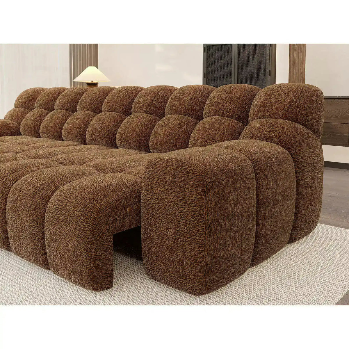 Coltar CAMPILE, personalizabil, cu reglaj electric, 297x180x85 cm