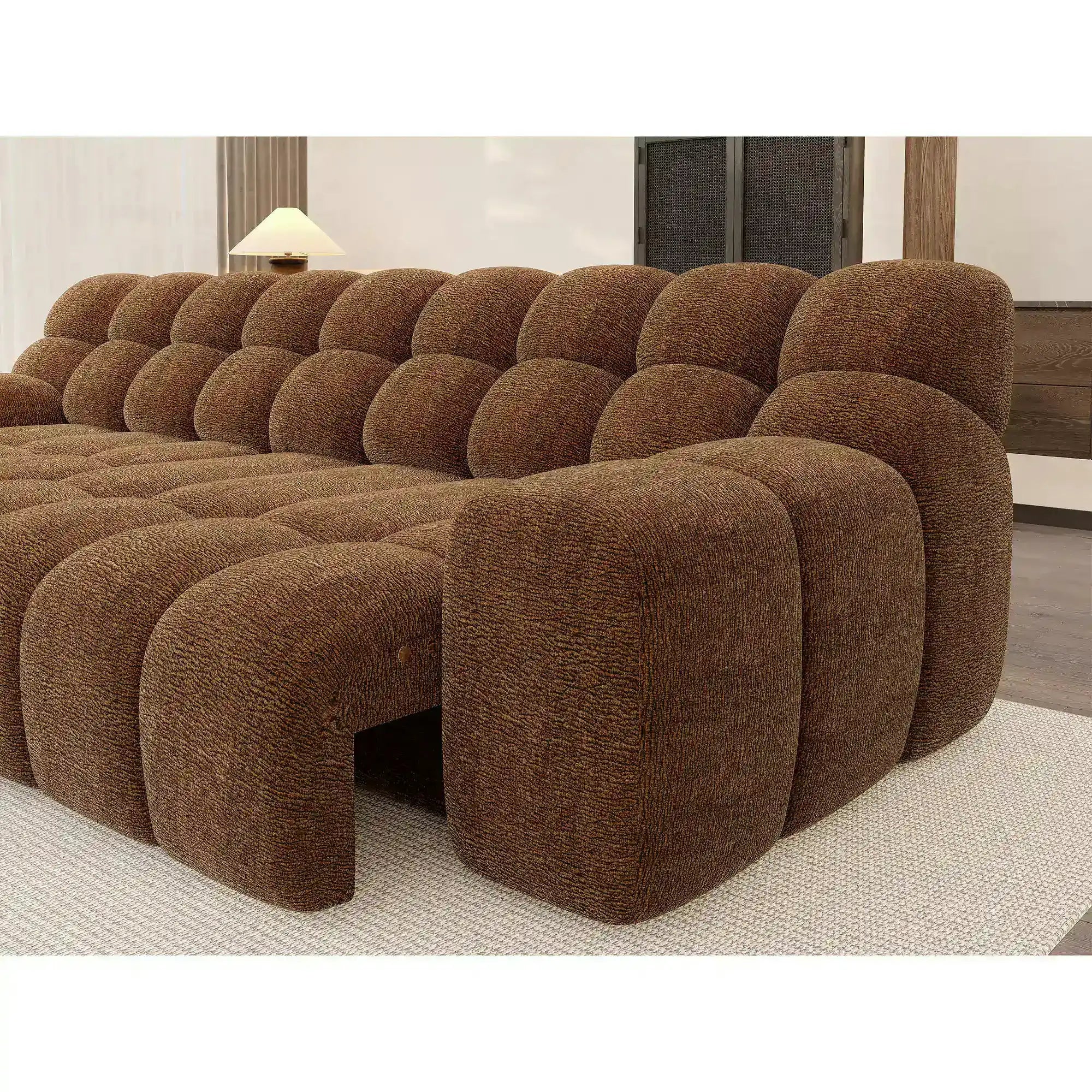 Coltar CAMPILE, personalizabil, cu reglaj electric, 297x180x85 cm