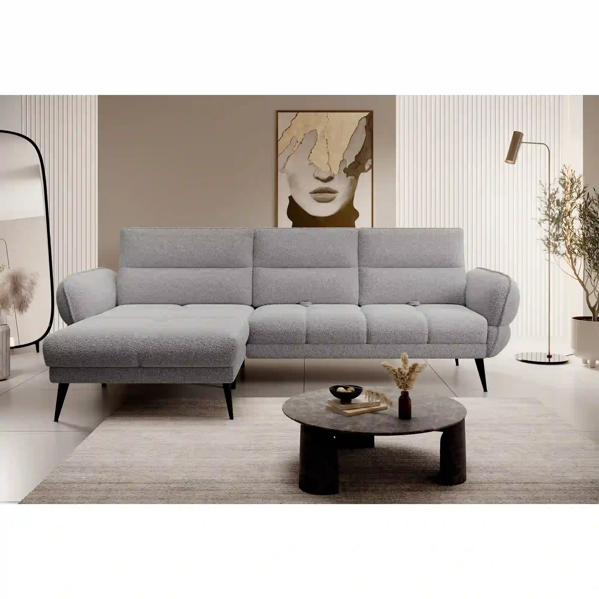 Coltar CAMPINA MINI, personalizabil materiale Gama Premium, cu reglaj electric, 288x170x97 cm