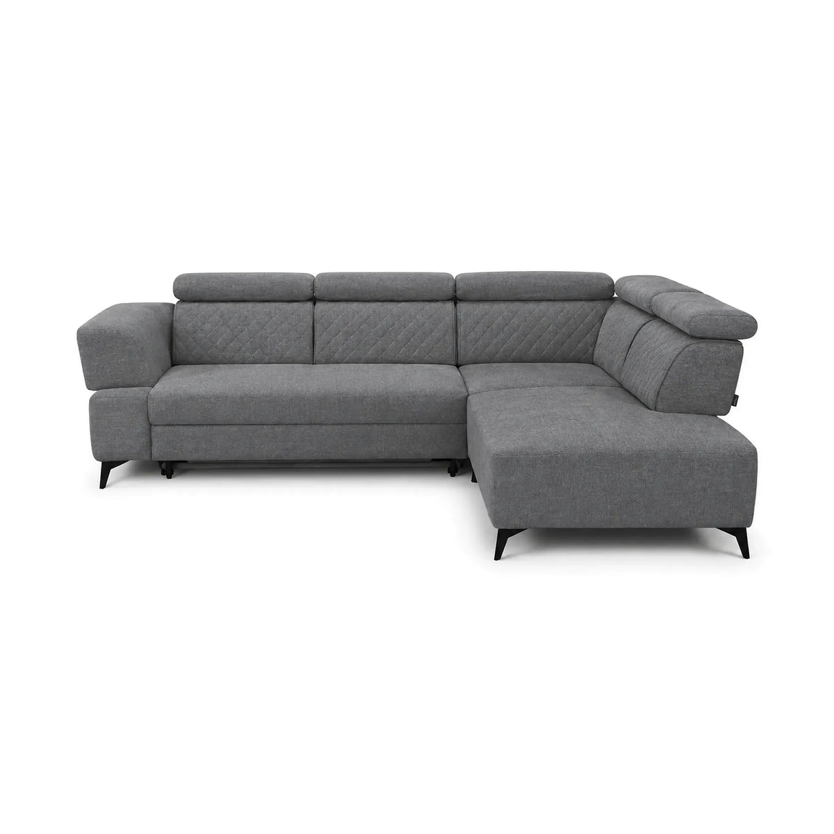 Coltar de living DELTA, sezlong dreapta, stofa gri - New York G003, 311x257x103 cm