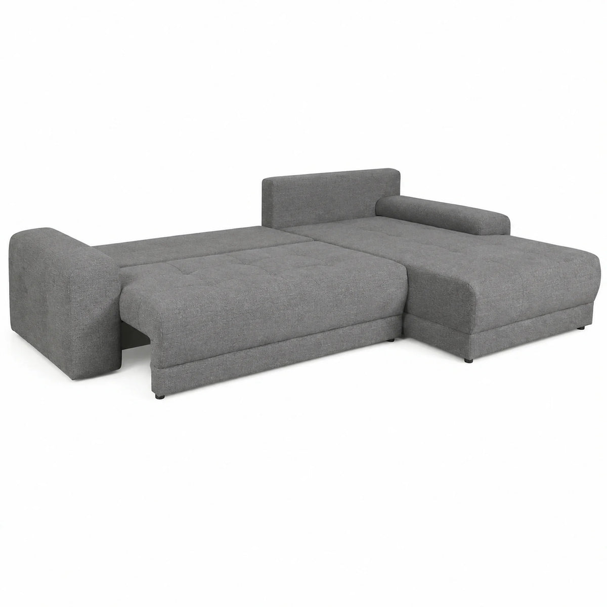 Coltar de living extensibil ADRIA, universal, stofa catifelata gri - Monolith 85, cu lada depozitare, 308x213x90 cm