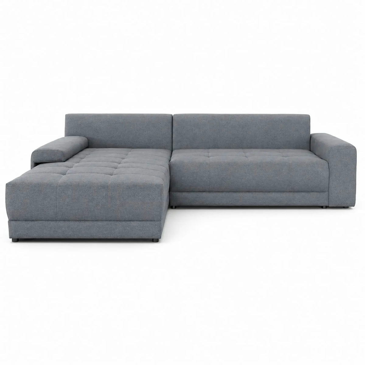 Coltar de living extensibil ADRIA, universal, stofa catifelata gri - Monolith 92, cu lada depozitare, 308x213x90 cm