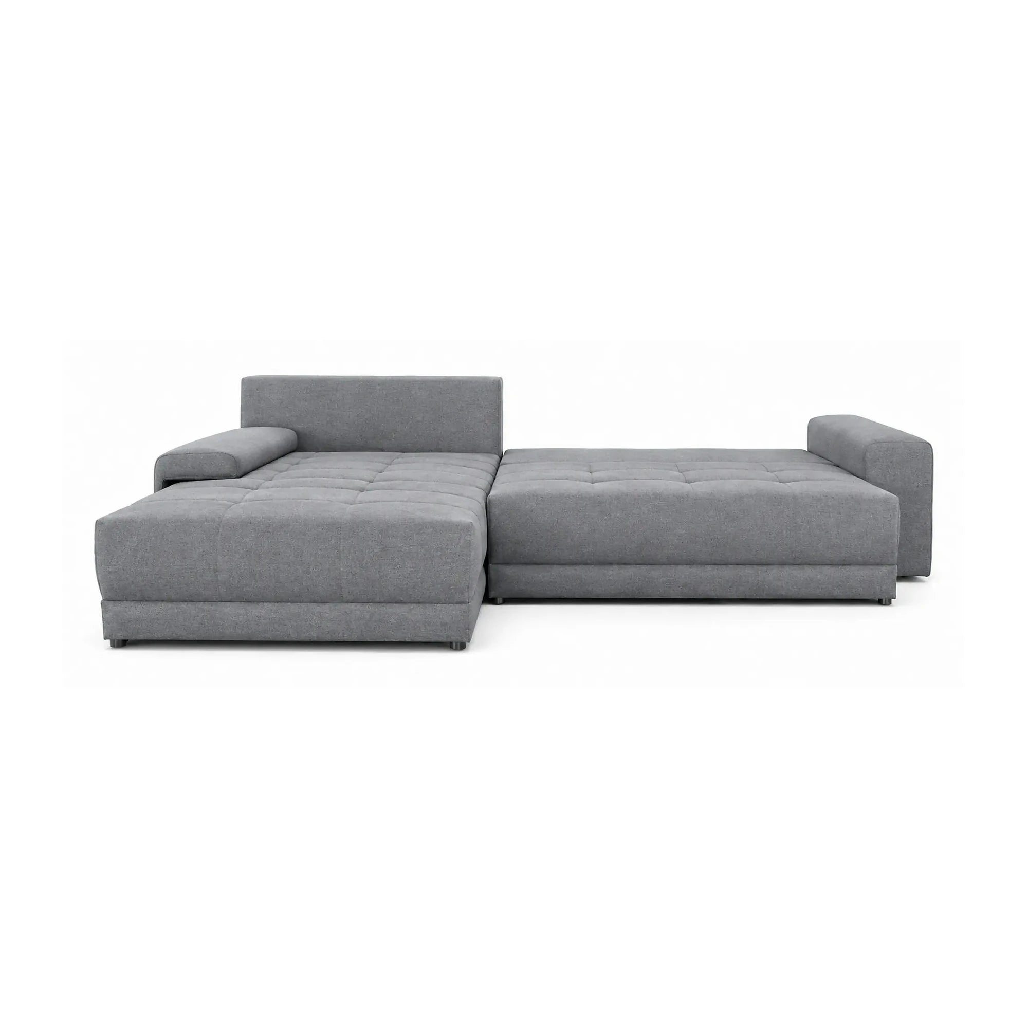 Coltar de living extensibil ADRIA, universal, stofa catifelata gri - Monolith 92, cu lada depozitare, 308x213x90 cm