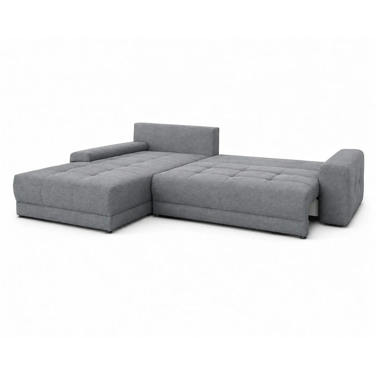 Coltar de living extensibil ADRIA, universal, stofa catifelata gri - Monolith 92, cu lada depozitare, 308x213x90 cm