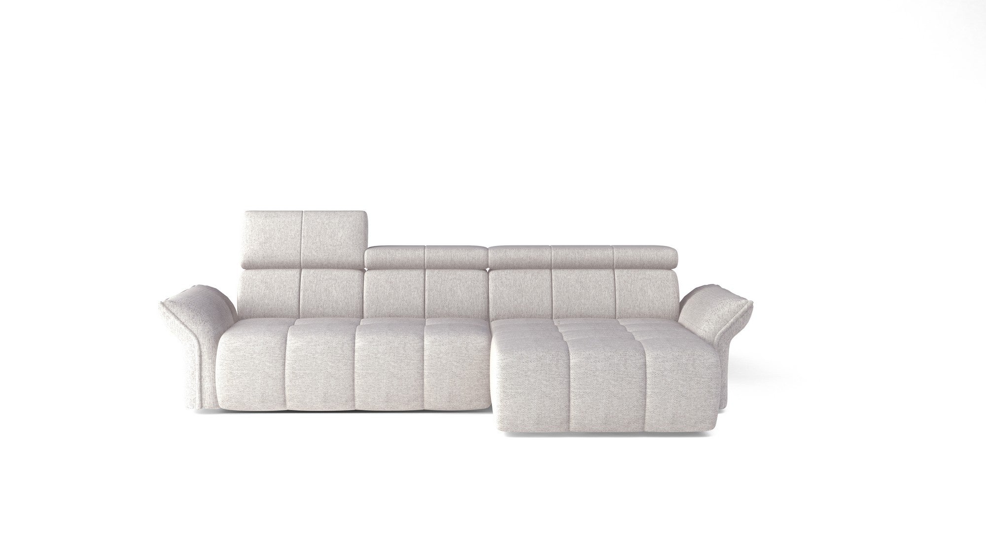 Coltar ENZO S, personalizabil materiale gama Oferta Avantaj, cu lada depozitare si reglaj electric, 282x177x107 cm