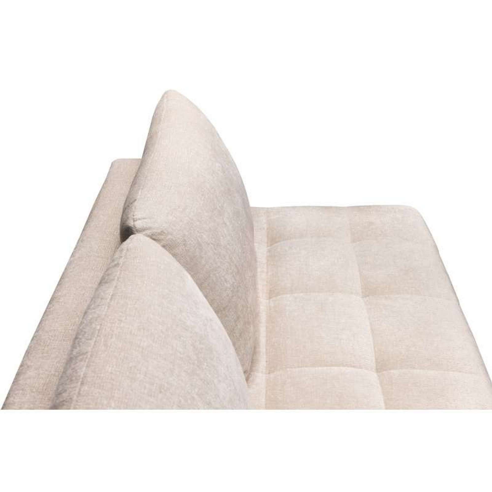 Coltar extensibil AMELIA, stofa catifelata crem - Monolith 02, cu lada depozitare, 268x211x88 cm