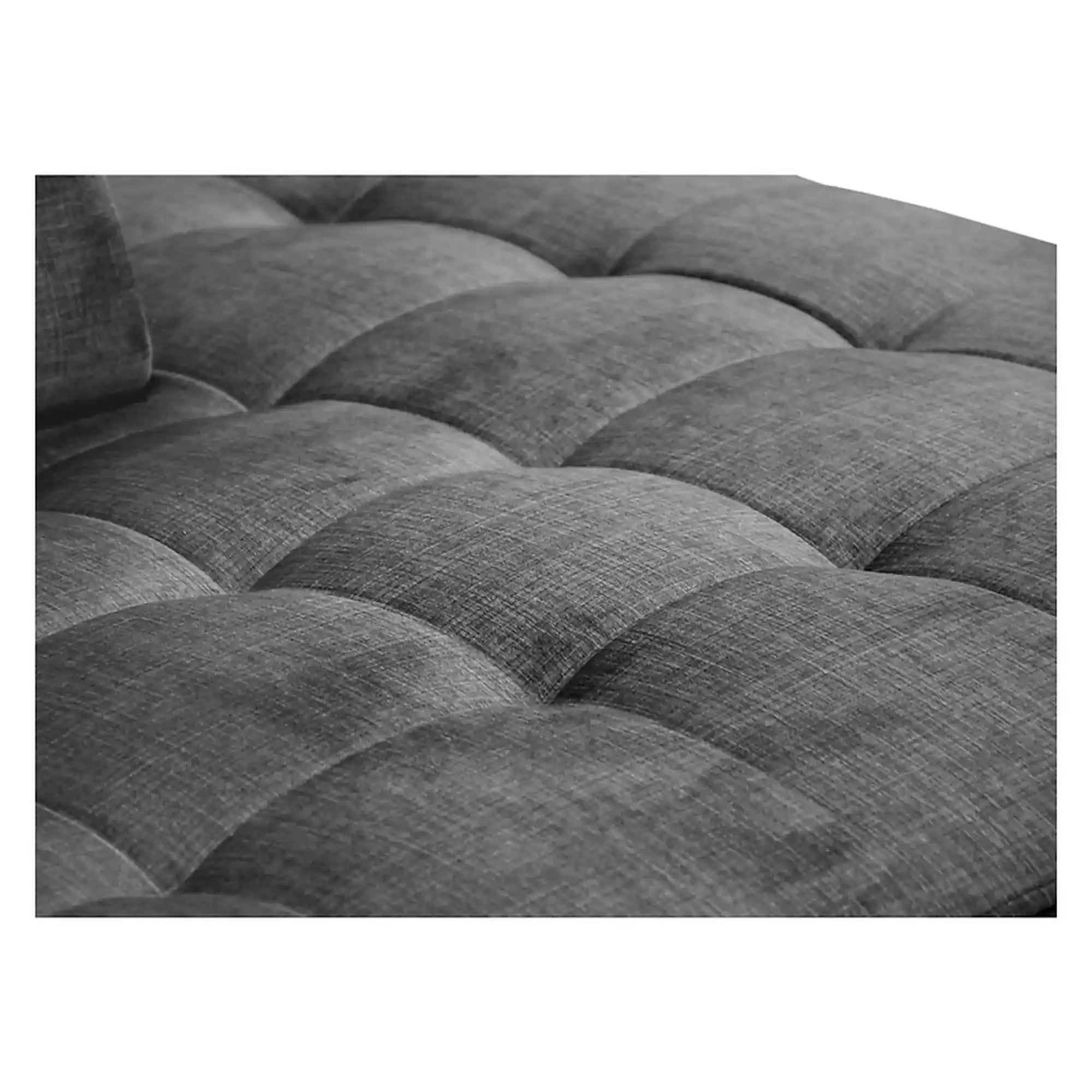 Coltar extensibil ARAGON, sezlong dreapta, stofa catifelata gri - Voss 15, cu lada depozitare, 270x230x150 cm