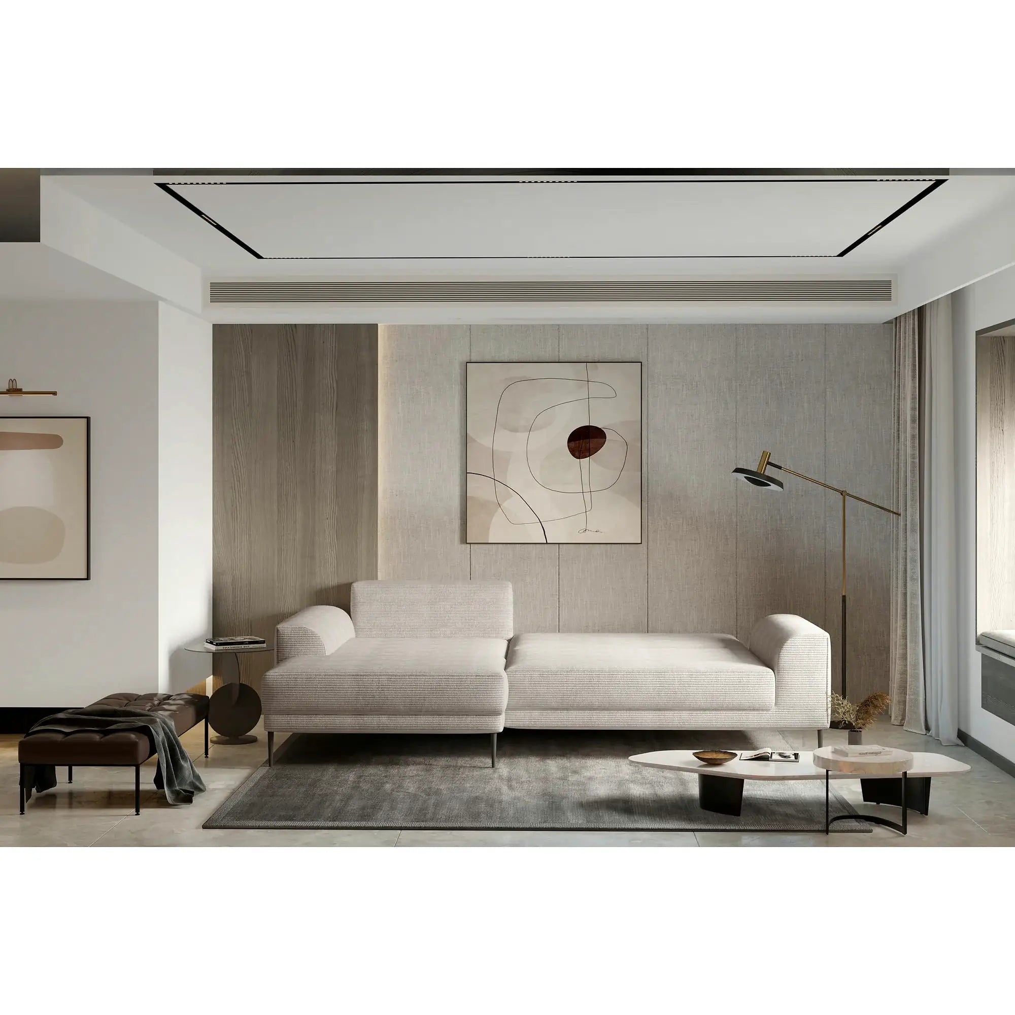 Coltar extensibil CAPITOL, personalizabil, cu lada depozitare, 276x175x89 cm